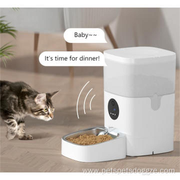 Pet feeder mobile phone APP control timing ration cat and dog food intelligent automatic feeder 4L